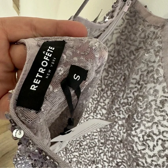 NEW Retrofete Sheila Sequin Mini Dress NWT Revolve - Picture 5 of 6